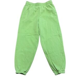 Lazypants Lime Green High Rise Joggers Sweatpants Small‎